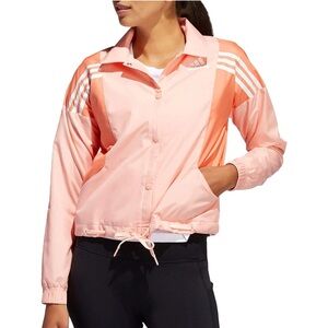 Adidas Women's 3-Stripes Athletic Lightweight Jacket, Glow Pink size Large